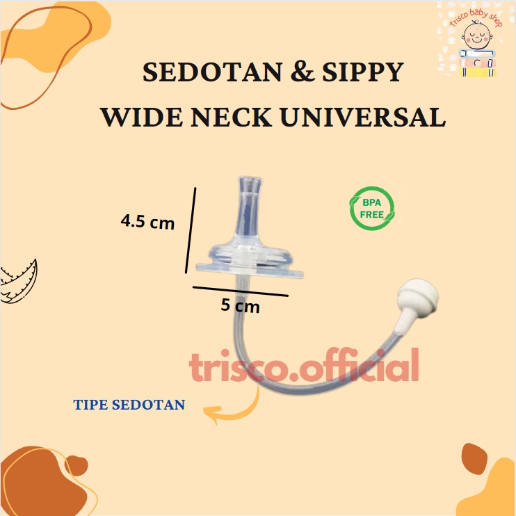 SEDOTAN PENGGANTI DOT WIDE NECK SILIKON  5.0 cm