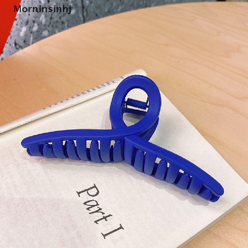 Mornin Klein Blue Scrub Besar Hair Claw Clip Acrylic Jepit Rambut Barrette Crab Hair Clips id