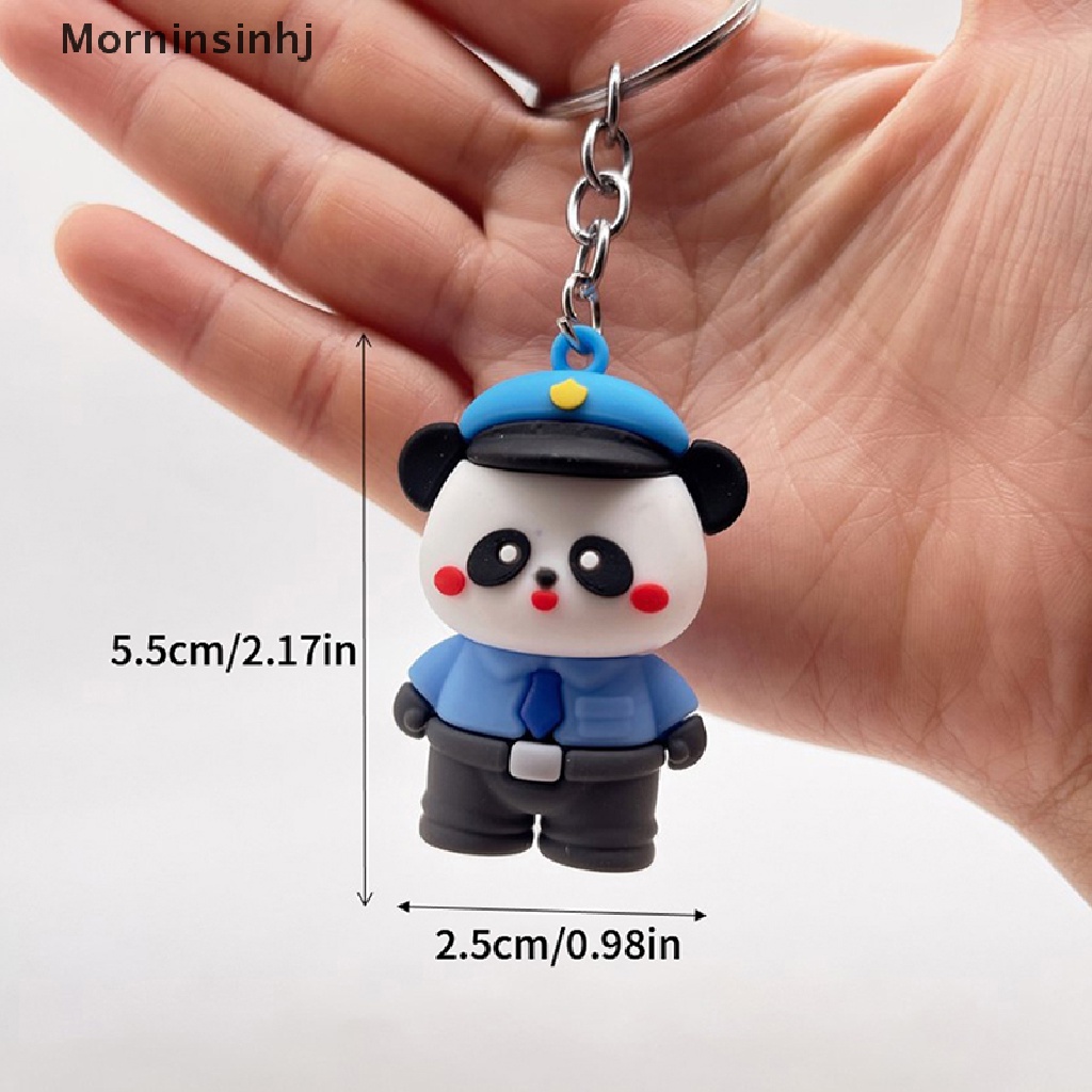 Mornin Baru Kartun Panda Police Gantungan Kunci Lem Lembut Pria Dan Wanita Tas Liontin Panda Lucu Keyring Pendant Hadiah id