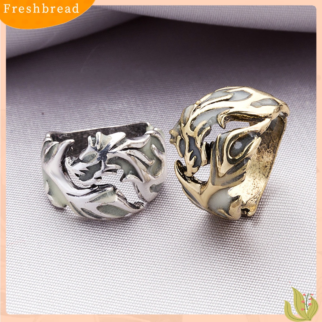 {in Stock} Cincin Pria Bercahaya Glow in The Dark Kepribadian Keren Cincin Naga Terbang Untuk Bar