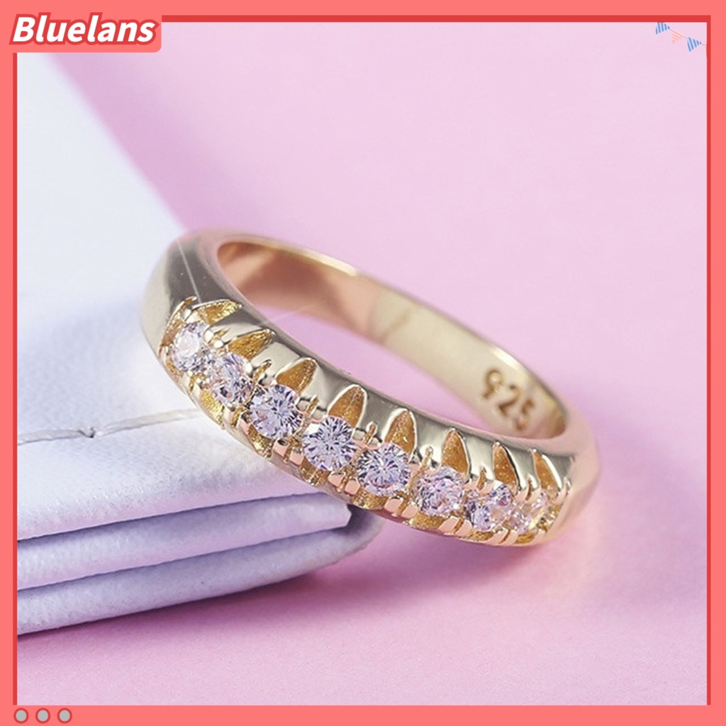 {In Stock} Perhiasan Fashion Wanita Kreatif Jari Dekorasi Alloy Baris Tunggal Geometri Cincin Untuk Pernikahan