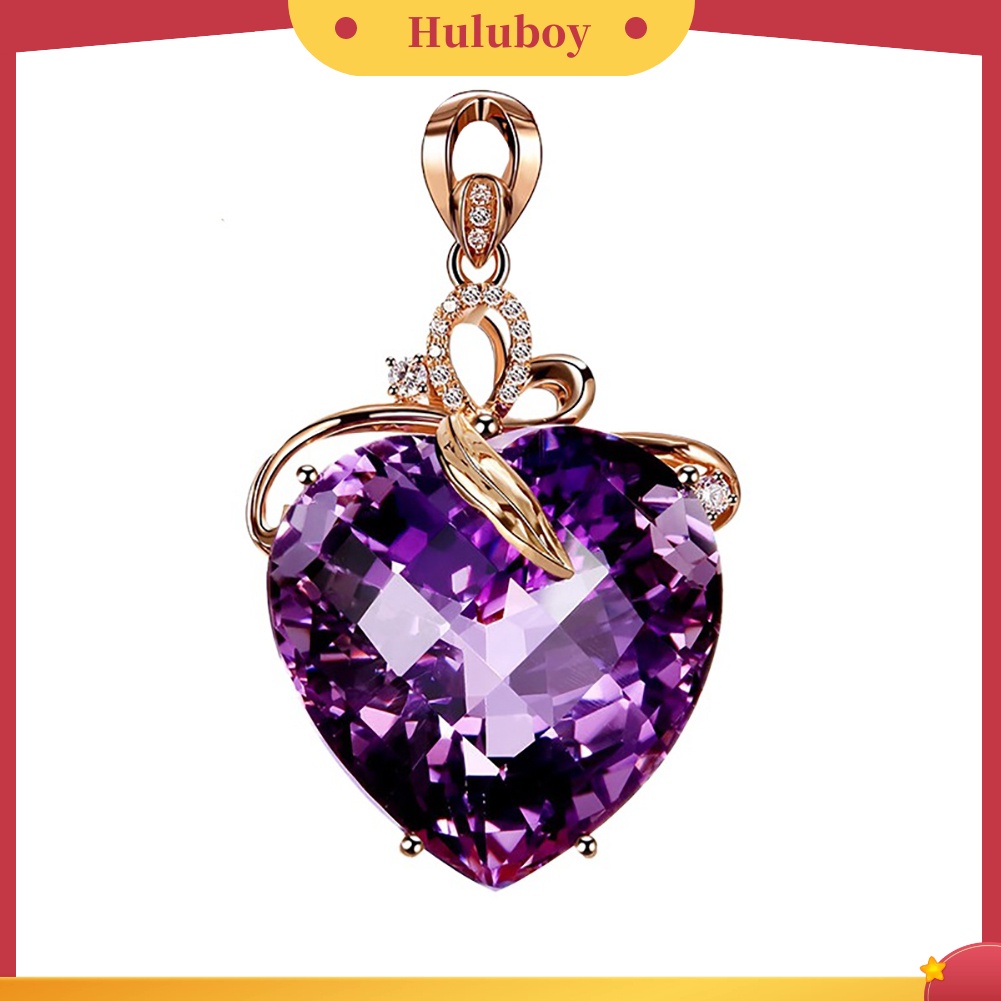 {Ready Stock} Wanita Mewah Bentuk Hati Berlian Imitasi Liontin Kalung Perhiasan Pesona Hadiah