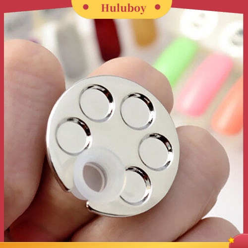 {In Stock} Palet Cincin Nail Art Free Hand Manicure Finger Palette Palet Pencampuran Makeup Kuku