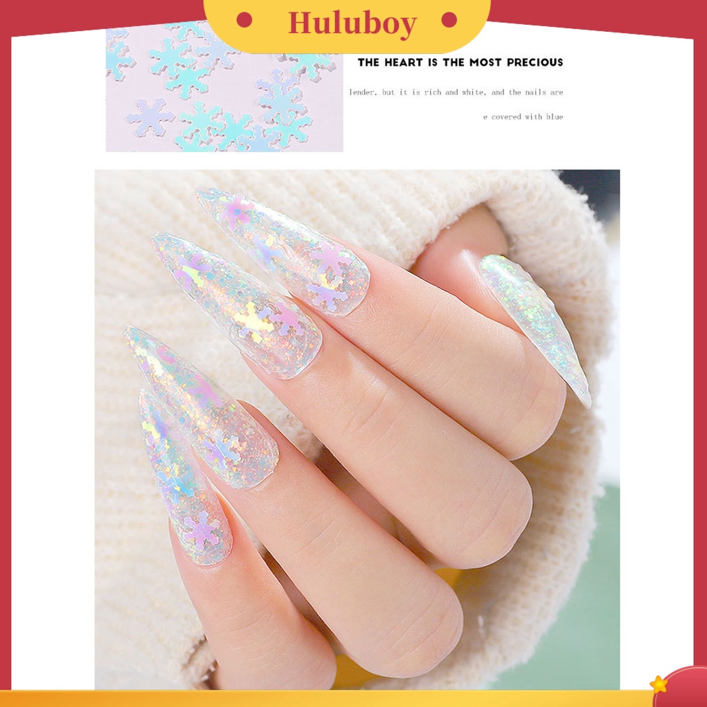 {In Stock} Desain Huruf Bentuk Hati Ultra-Tipis Beauty Woman Nail Care Polish Sequin Untuk Pesta