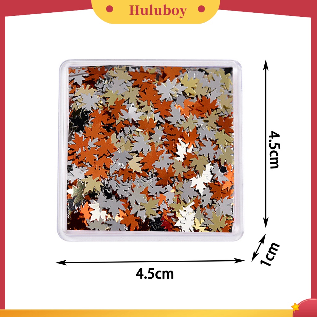 {In Stock} 1kotak Paku Sequin Super Tipis Mini Multi-Warna Aneka Halus DIY Nail Art Sparkling Maple Leaf Manicure Glitters Dekorasi Untuk Salon Kuku