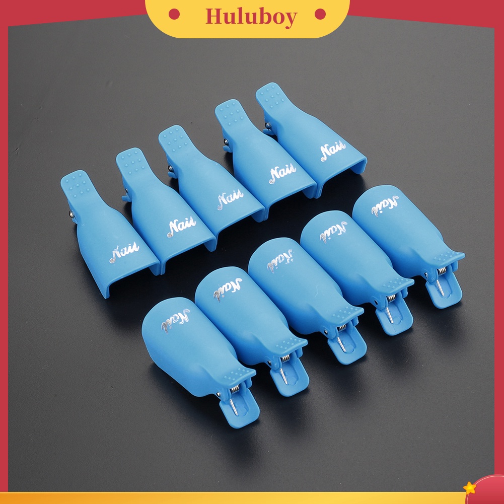 {In Stock} 10Pcs Topi Nail Art Tahan Abrasi Pengerjaan Indah Kuku Portabel Nail Art Rendam Off Klip Cap Untuk Manicure