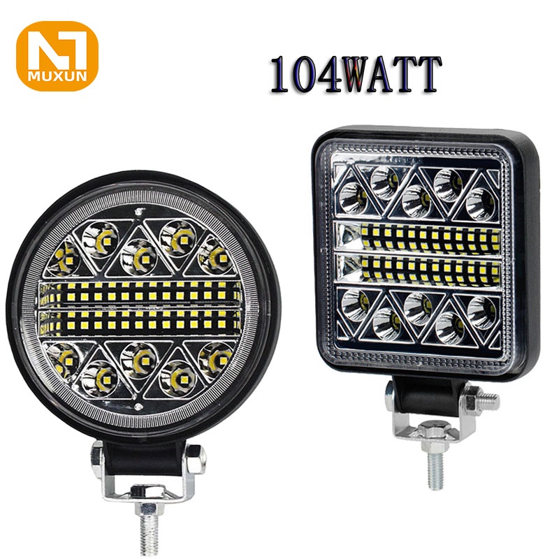 102W LED Kerja Lampu Bar 4Inch Off Road 12V 24V Spot LED Light Bar untuk Truk SUV 4WD 4X4 Perahu ATV Jeep Traktor Lampu