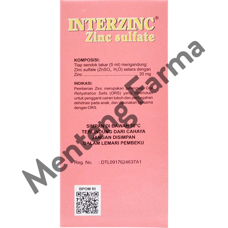 Interzinc Sirup 60 mL - Obat Diare Anak