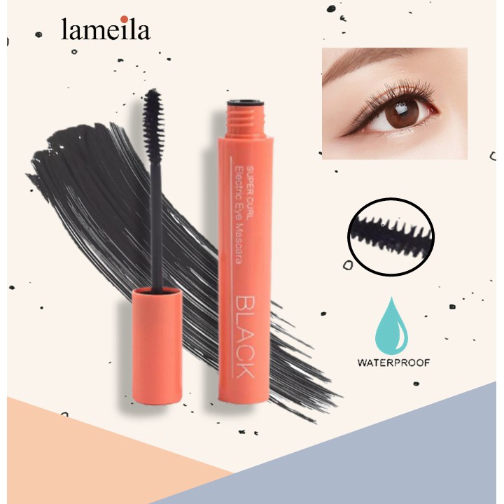 Lameila MASCARA 3D SUPER CURL Electric Eye Mascara Keriting Tebal HITAM - LPM Shop