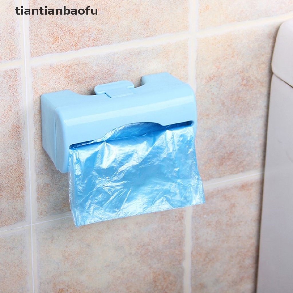 [tiantianbaofu] Kotak Penyimpanan Kantong Sampah Dapur Dinding Tempel Trash Bags Dispenser Kantong Sampah Butik