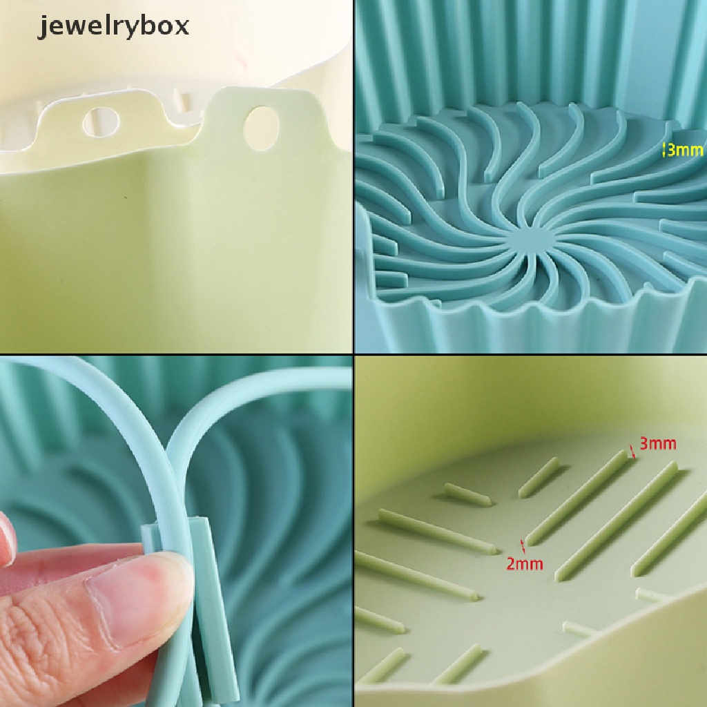 [jewelrybox] 22 cm Air Fryer Silicone Pot Air Fryer Basket Liner Anti Lengket Oven Baking Tray Butik