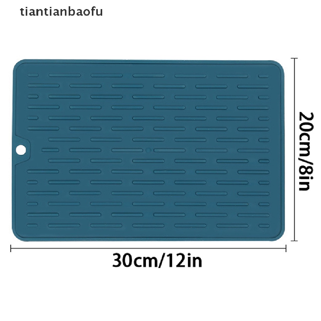 [tiantianbaofu] Silicone Drainer Mat Anti Slip Tray Peralatan Makan Cushion Organizer Protection Mat Butik