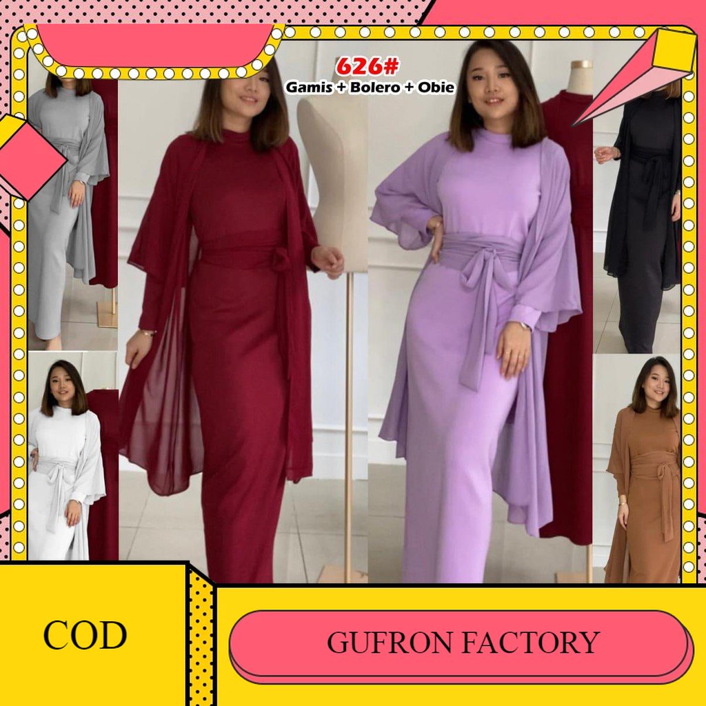 626#Bolero+obie+dress/dress muslim/fashion wanita/gamis wanita