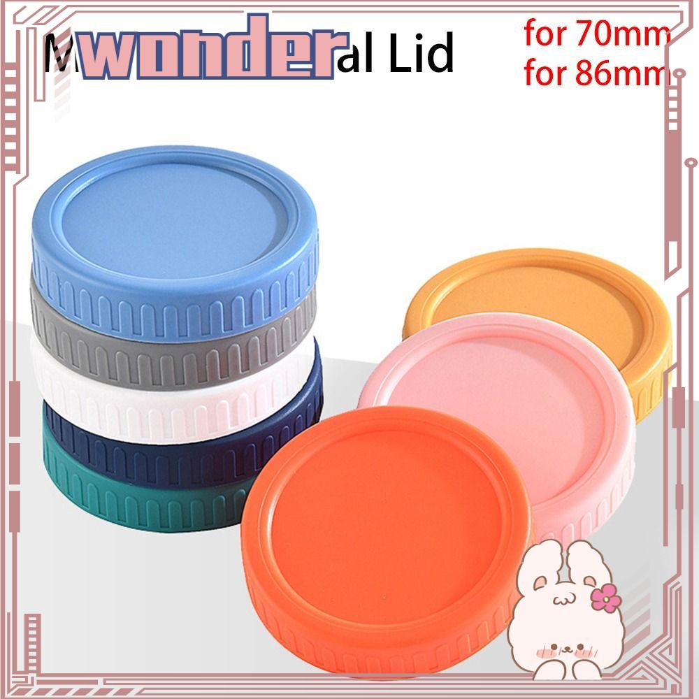 Wonder 6pcs Mason Jar Lid Alat Dapur Plastik Untuk Mulut Lebar Toples Segel Penutup Botol