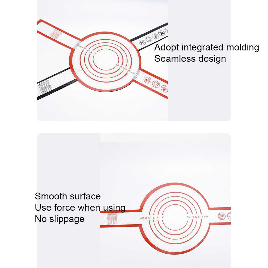 Silicone Baking Mat Pegangan Panjang Oven Liner Roti Kneading Pad Baking Reusable Flexible Alat Masak Restoran