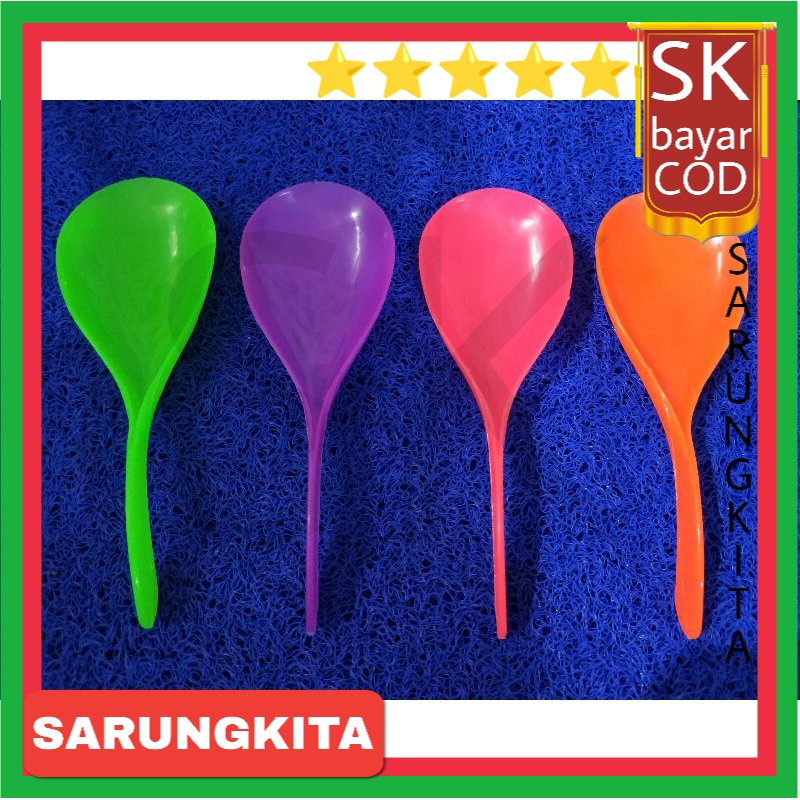 SENDOK CENTONG ENTONG NASI PLASTIK TEBAL WARNA / SOUVENIR / CENTONG SAYUR / ENTONG NASI ANTI LENGKET