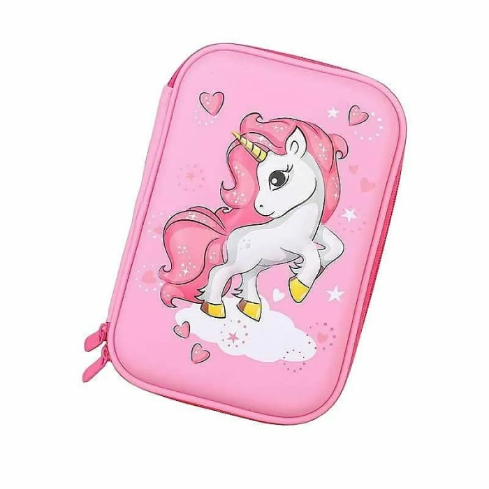 

KT- Kotak Pensil Unicorn Tempat pensil 3D Hardtop Hadiah anak Perempuan - KP Berdiri SP TERBARU