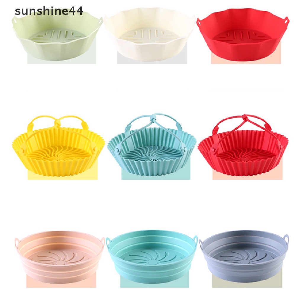 Sunshine Airfryer Silicone Square Basket Silicone Tray Untuk Airfryer Mudah Bersih Dish Liner Pizza Plate Grill Pan Mat Air Fryer Aksesoris ID