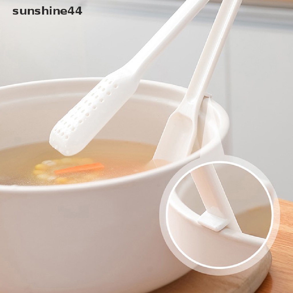 Sunshine Detachable 3in1 Food Clip Tasg Spoon Filter Colander Penjepit Masak Dapur ID