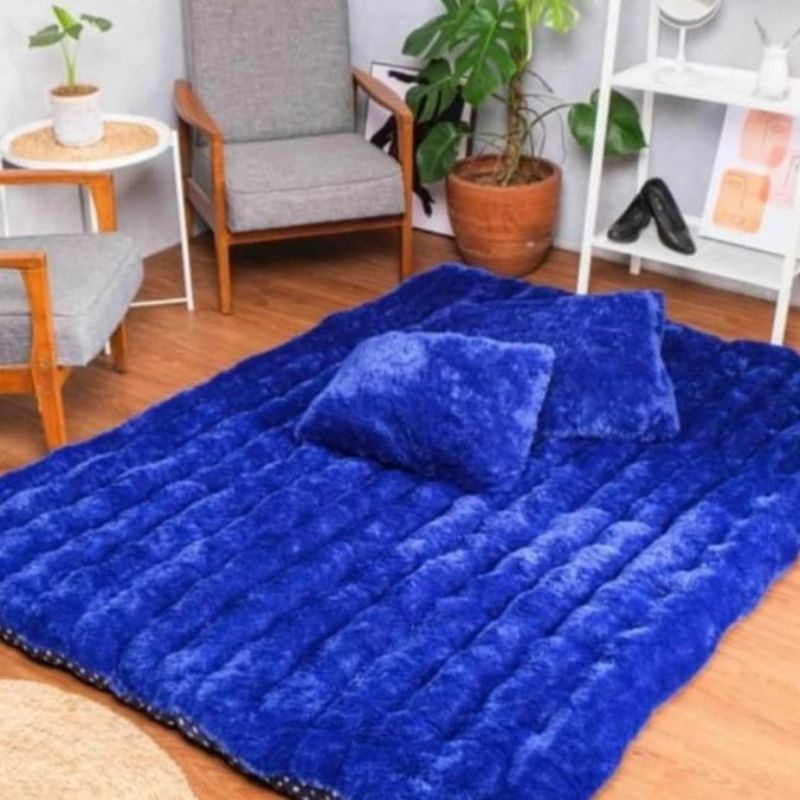 Kasur Lantai / Kasur Cimol / Kasur Bulu Rasfur ( Free 2 Bantal )