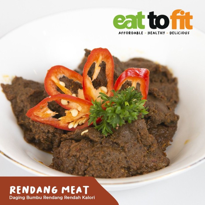 DAGING RENDANG SIAP MAKAN SIAP MASAK - MAKANAN SEHAT KELUARGA FROZEN FOOD EAT TO FIT RENDANG MEAT