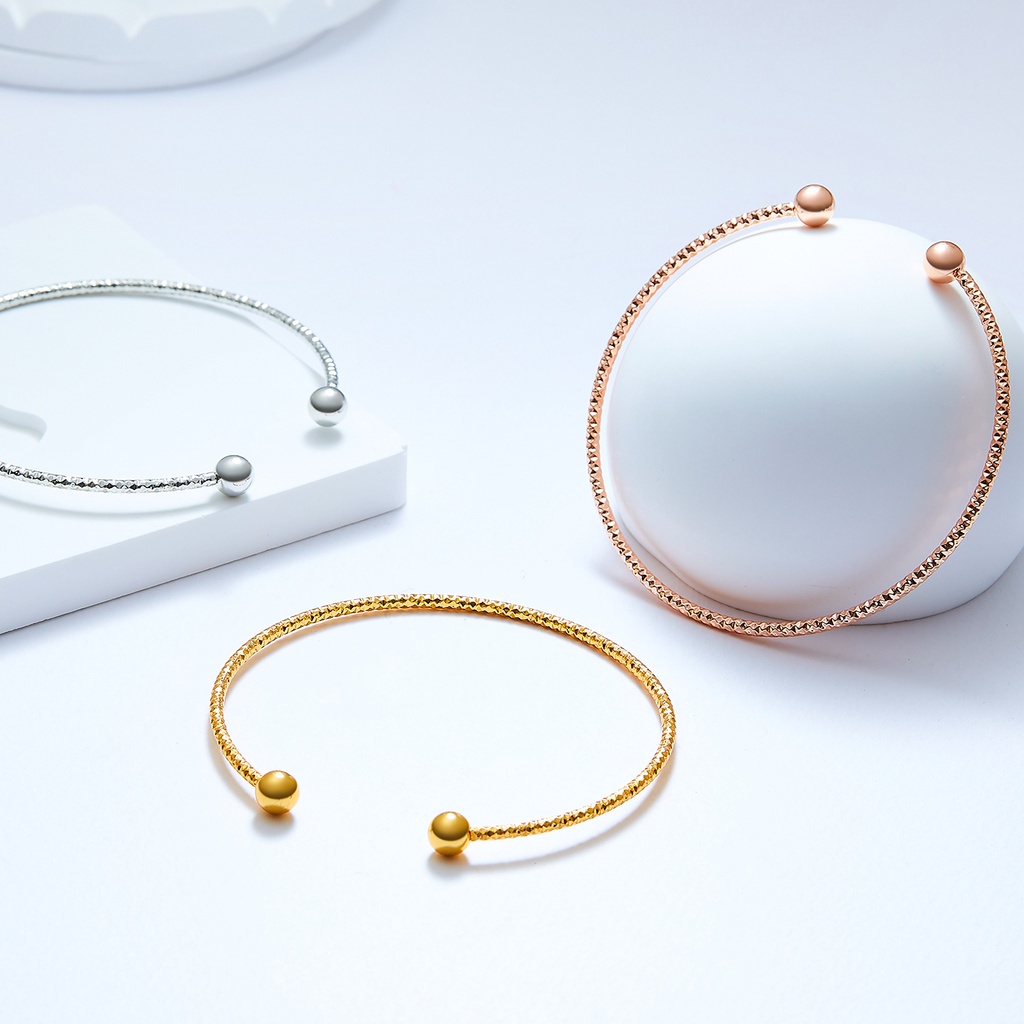 Hyl Jewelry 221B Couple Gelang Titanium Wanita Bangle Bracelet Terbaru Anti Karat Dan Keroncong Lilit Asli Silver Terbaru Tdk Luntur Selamanya Lapis Emas Original Pria Ori Import