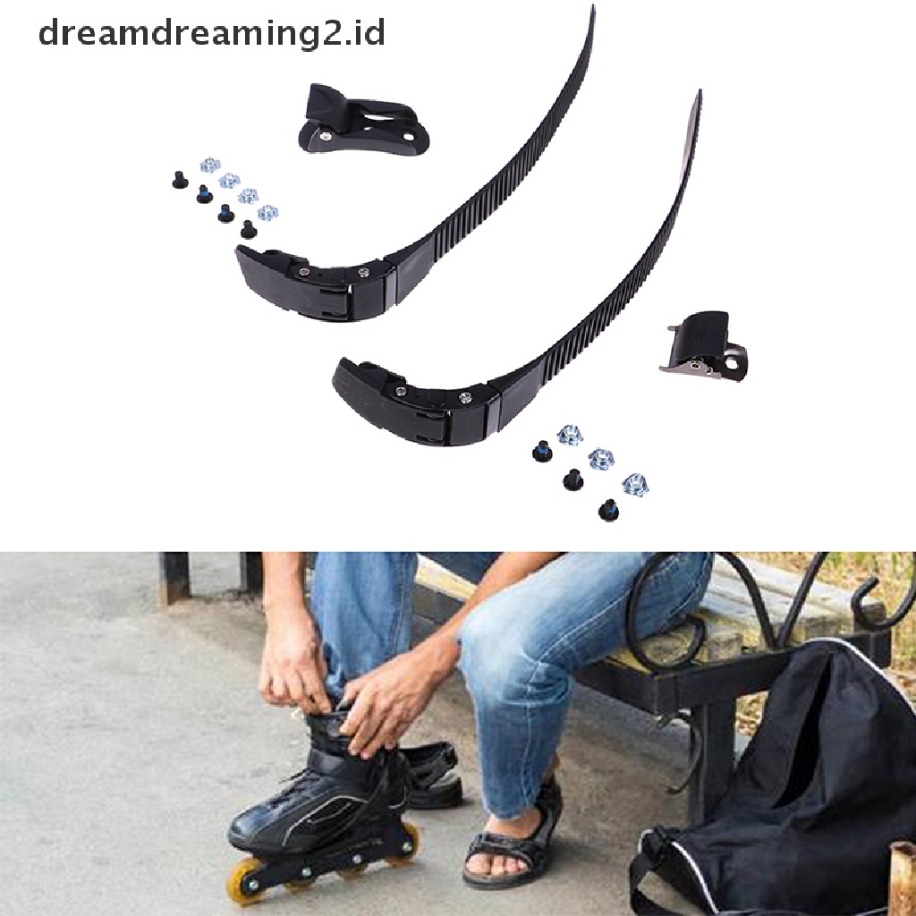 (hot) Set Tali Sepatu Skates Pengganti Sejalan Dengan Buckle Skag Aksesoris Sepatu Strap//