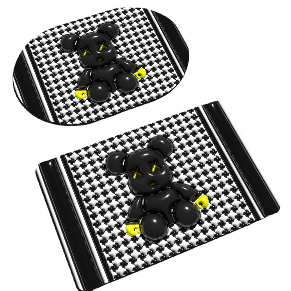 3d Visual Violence Bear Floor Mat Keset Lantai Teras Pintu Masuk Kamar Mandi Anti Selip Keset Serap Air