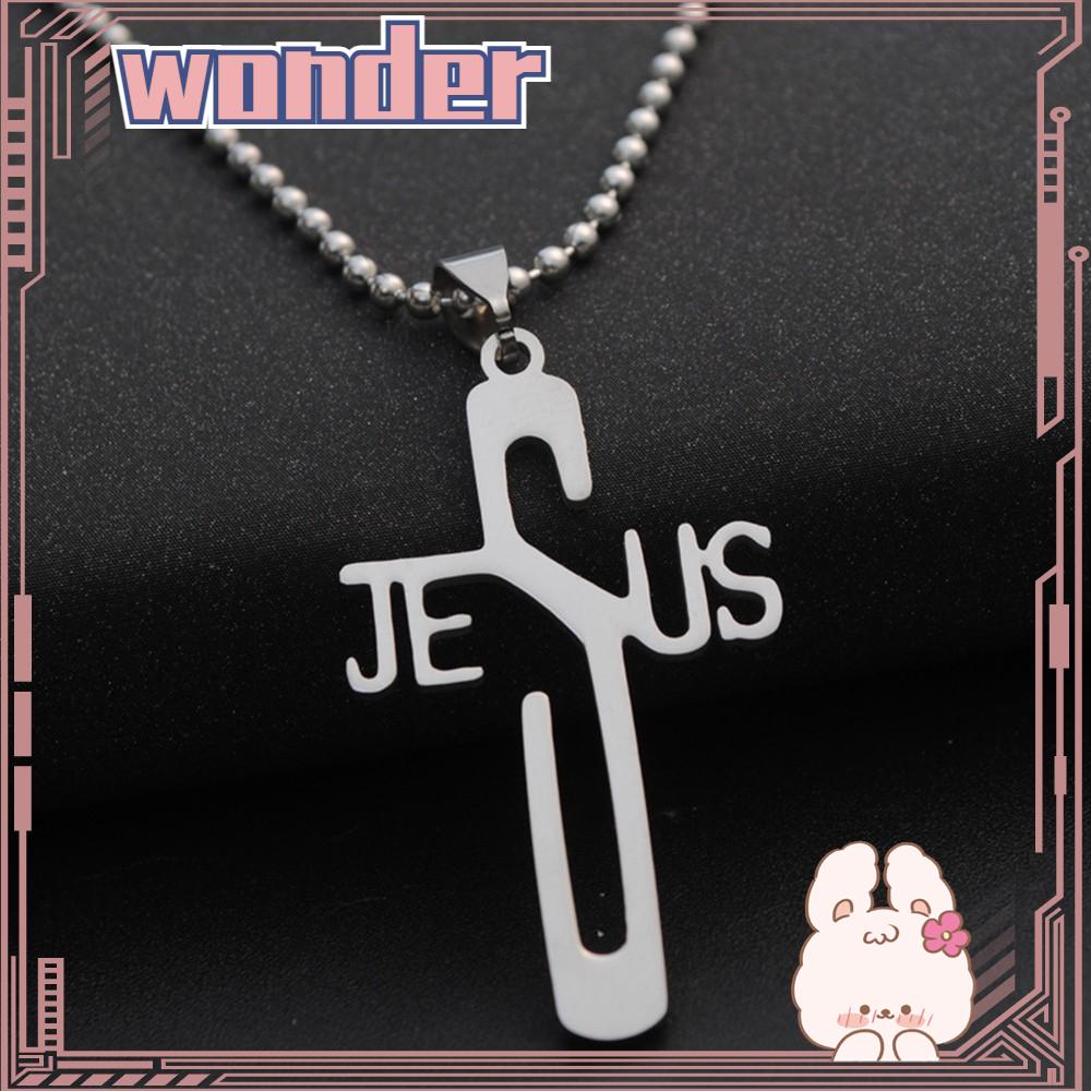 Wonder Pendant Kalung Fashion Perak Simbol Kristen Anti Karat