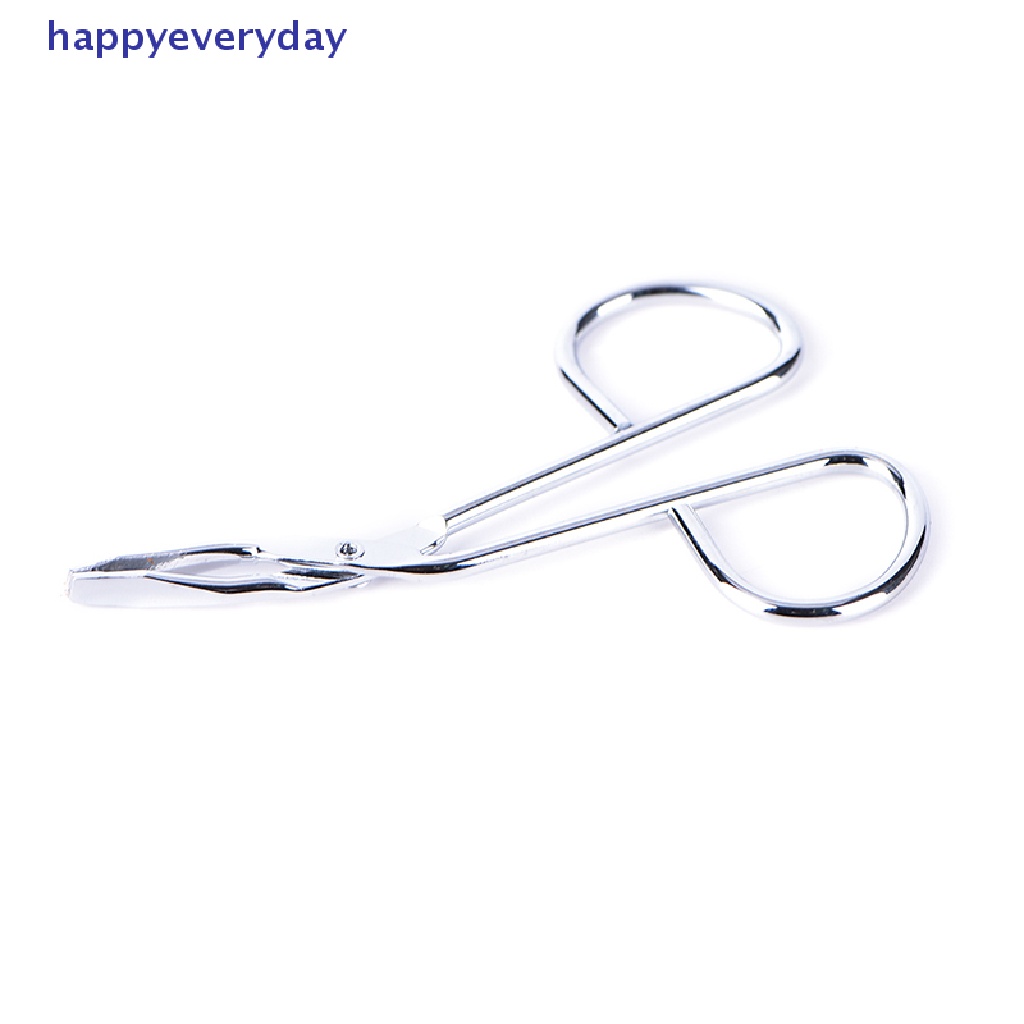 [happy] New Gunting Flat Tip Penjepit Alis Clamp Clipper Alat Pencabut Stainless, [ID]