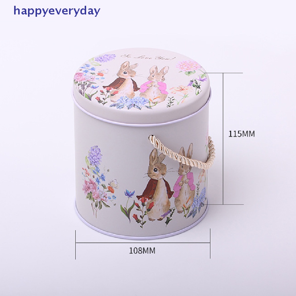 [happy] White Rabbit Toffee Carry Box Vintage Koper Penyimpanan Tin Metal Candy Box [ID]