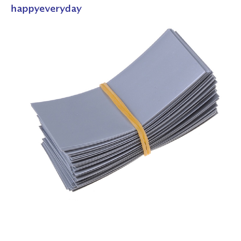 [happy] 100pcs 18650bungkus PVC Heat Shrink Tubing Pre-cut Precut [ID]