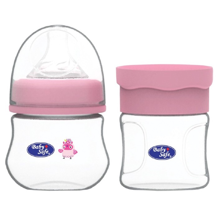 BABY SAFE Botol Susu Wide Neck &amp; Food Container 2in1 Feeding Bottle