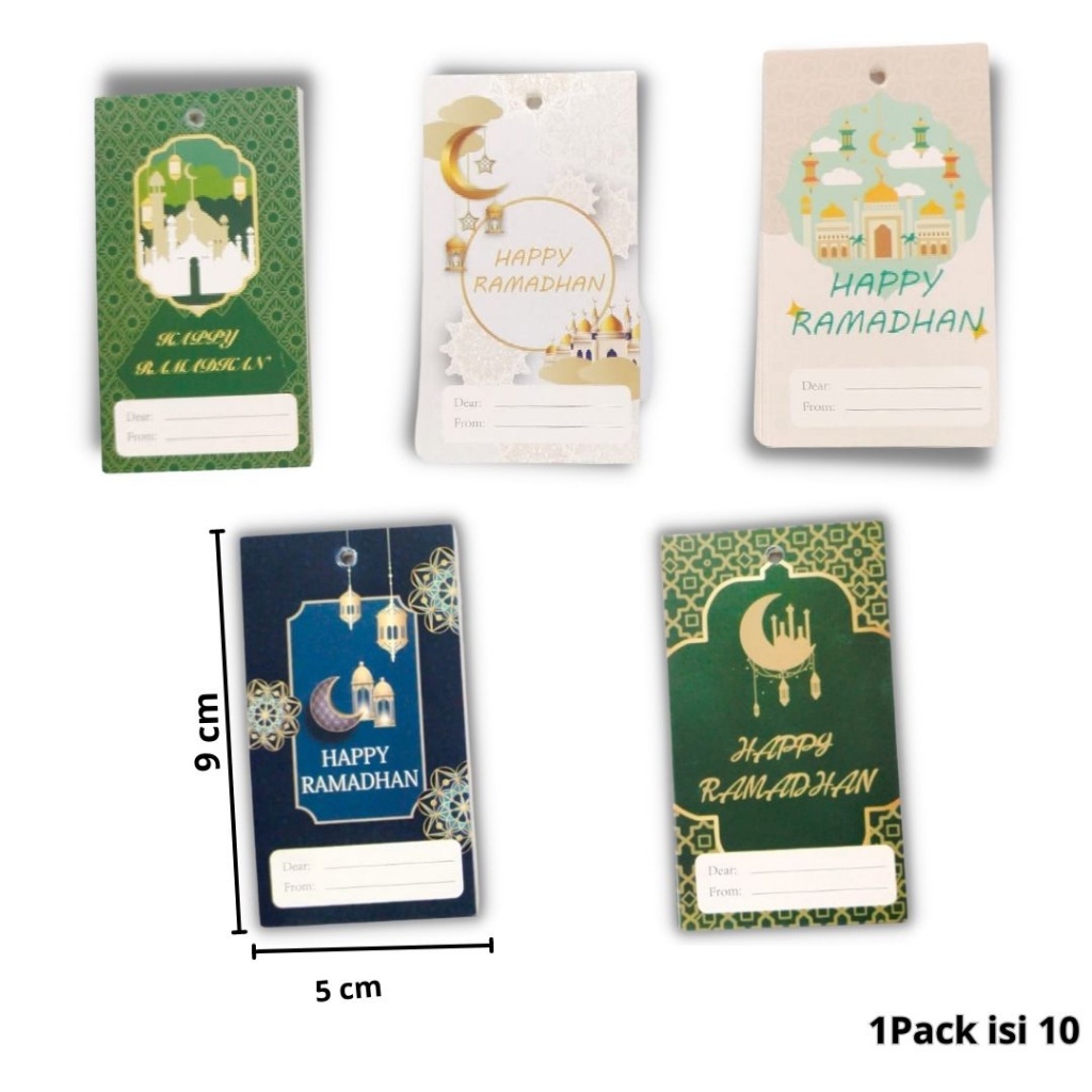 SS Kartu Ucapan Happy Ramadhan Isi 10Pcs Hangtag Ramadhon Eid Mubarak 1Pack Hang Tag 10 Pcs Gantungan Ucapan Ramadhan Idul Fitri Murah