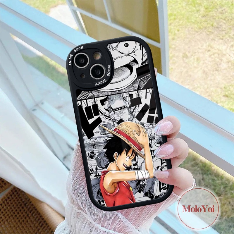 IPHONE Casing Ponsel One Piece Luffy Kompatibel Untuk Iphone14 13 11 12 Pro Max11 XR 7 8 6s 6 plus XS Max X SE 2020 Trendi Kartun Anime Lucu Lembut Tpu Penutup Belakang