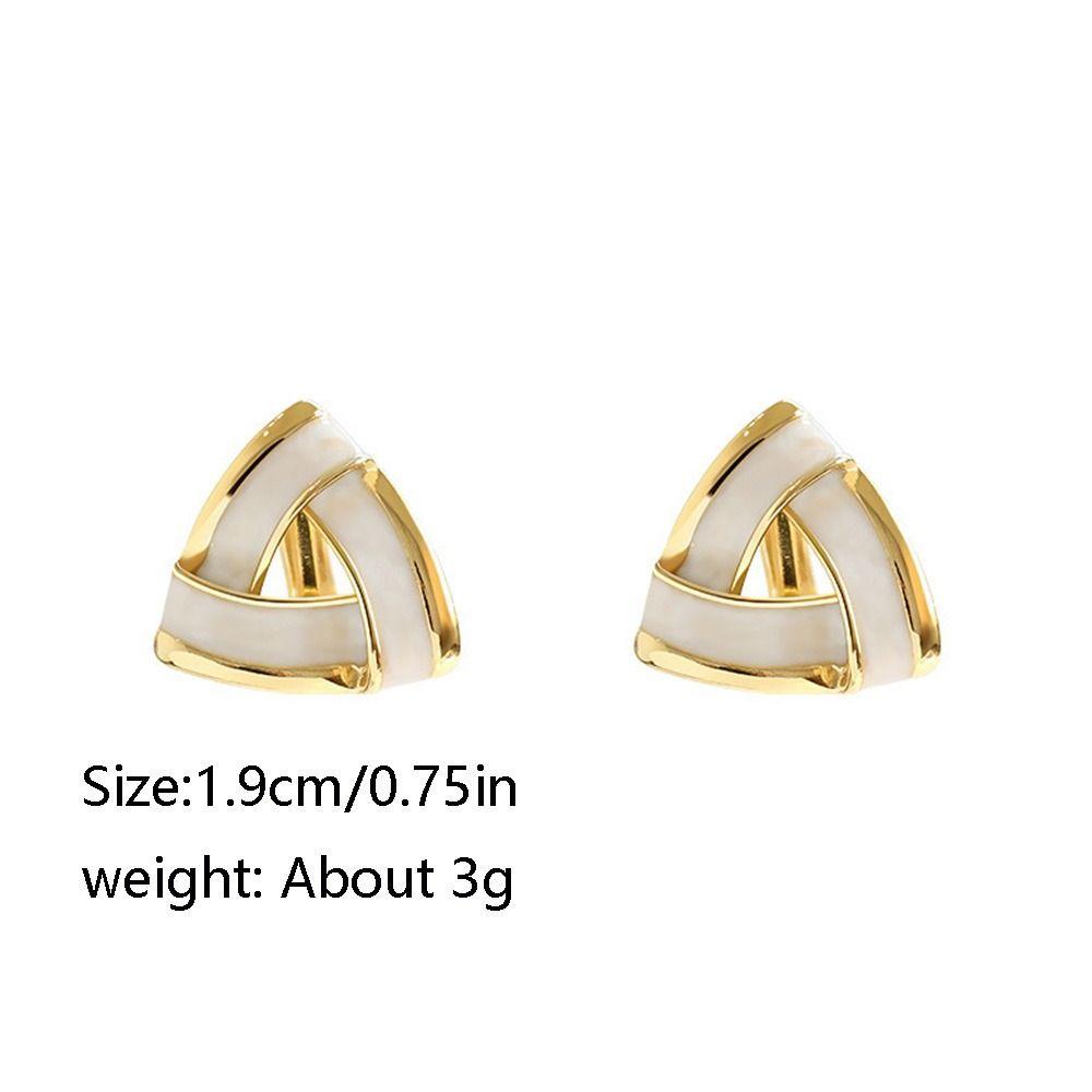 Mxbeauty Anting Gaya Korea Kepribadian Desain Simpel Rasa Perhiasan Pesta Enamel Kpop Jewelry Anting Jarum Perak Anti Alergi