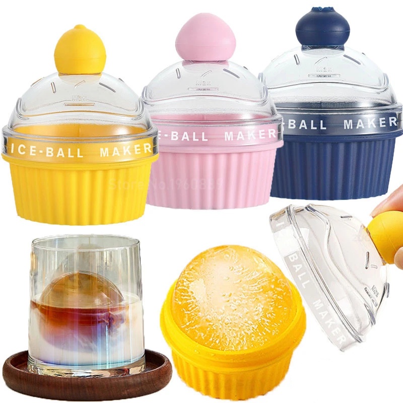 Cetakan Es Hoki Kue Kapasitas Besar Rumah Tangga/Permen Sederhana Warna Silikon Ice Ball Maker Alat Dapur