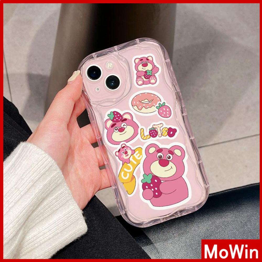 For iPhone 14 Pro Max iPhone Case 3D Curved Edge Wave Clear Case TPU Airbag Shockproof Camera Cover Cute Cartoon Compatible with iPhone 13 Pro max 12 Pro Max 11 xr xs max 7 Plus 8