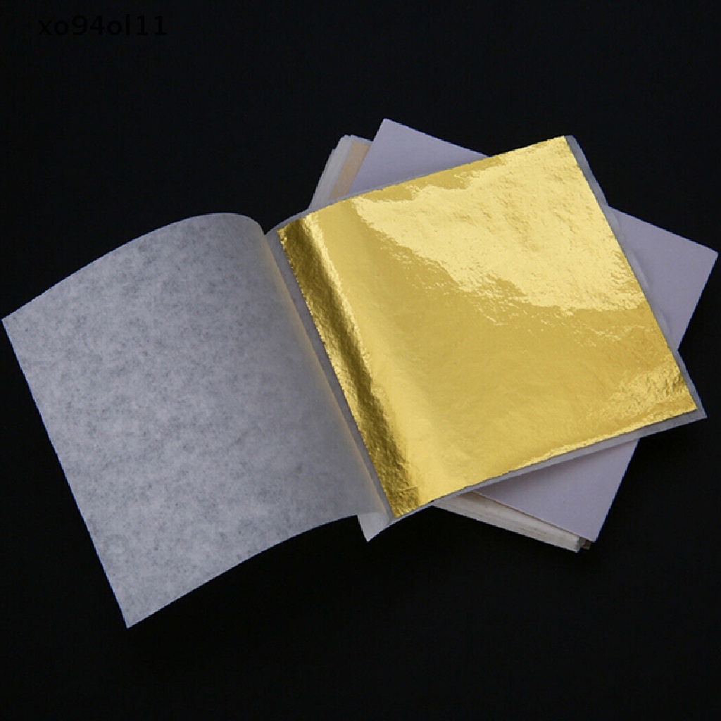 Xo 100lembar Foil Emas Daun Gilding Kerajinan Tangan Craft Paper Alat Dekorasi OL