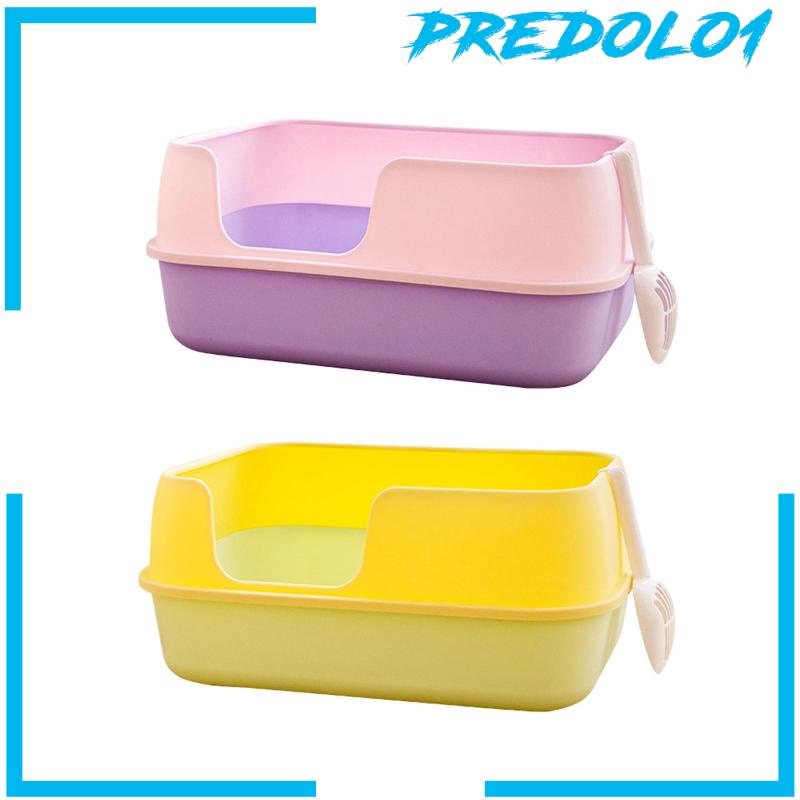 [Predolo1] Kotak Kotoran Kucing Untuk Kucing Indoor Sisi Tinggi Tall Detachable Kitty Litter Box