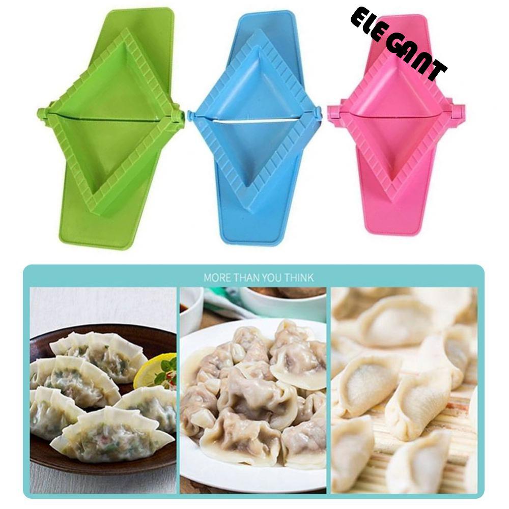 [Elegan] Dumpling Clip Manual Mudah Dioperasikan Rumah Tangga Manual Kneading Plastics Square Dumpling