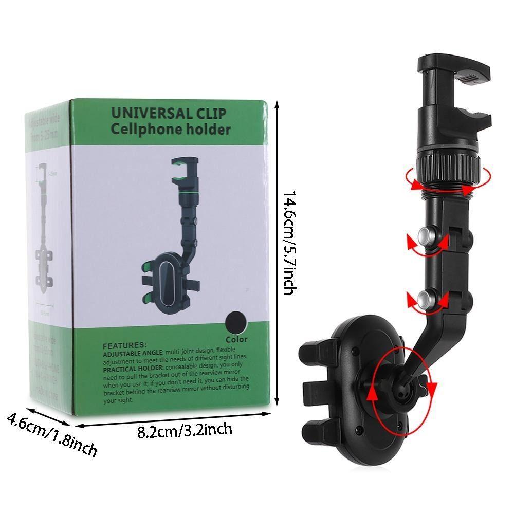 POPULAR Dudukan Handphone Stand Mobil Adjustable360° Rotation Mount Holder Stand Spion Mobil Gantung Klip Bracket