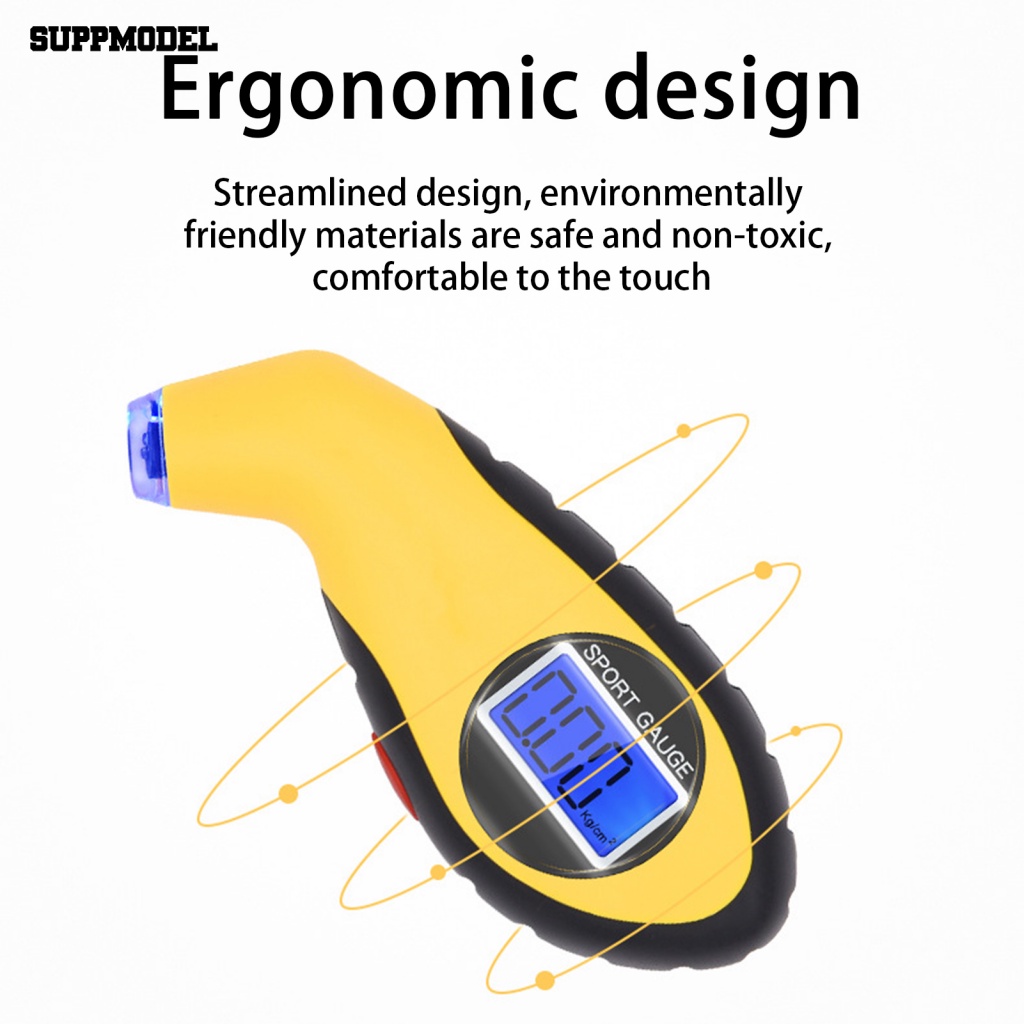Suppmodel Baterai Dioperasikan Monitor Tekanan Ban Aksesoris Otomotif Auto Off Digital Pengukur Tekanan Ban Mobil Mudah Di Baca