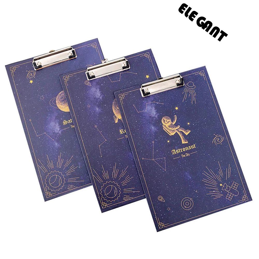 [Elegan] A4 Papan Kertas Gantung Lubang Multifungsi Paperboard Klip Tulisan Pad Dream Starry Star Sky Splint Document Board Clip