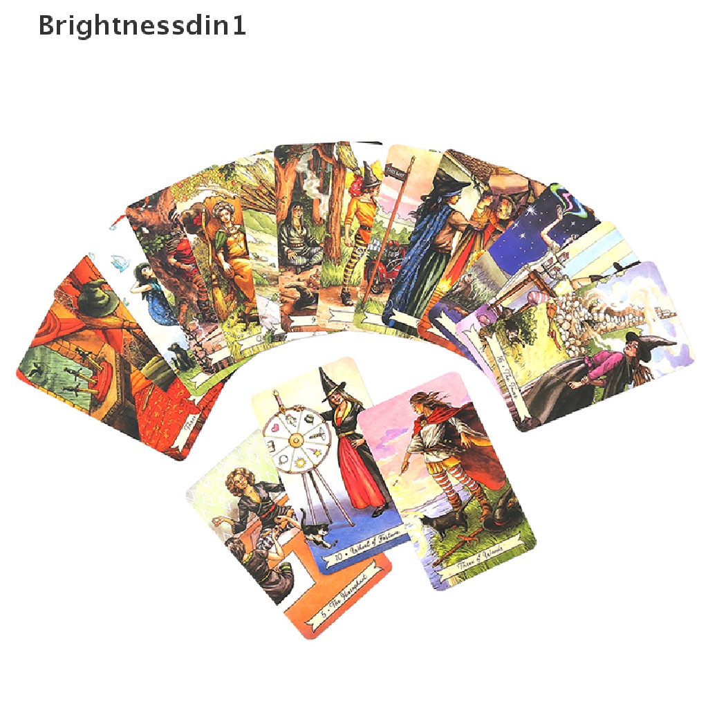 [Brightnessdin1] Besi Kotak Everday Witch Tarot Card Ramuan Ramalan Dek Permainan Pesta w/Butik Manual