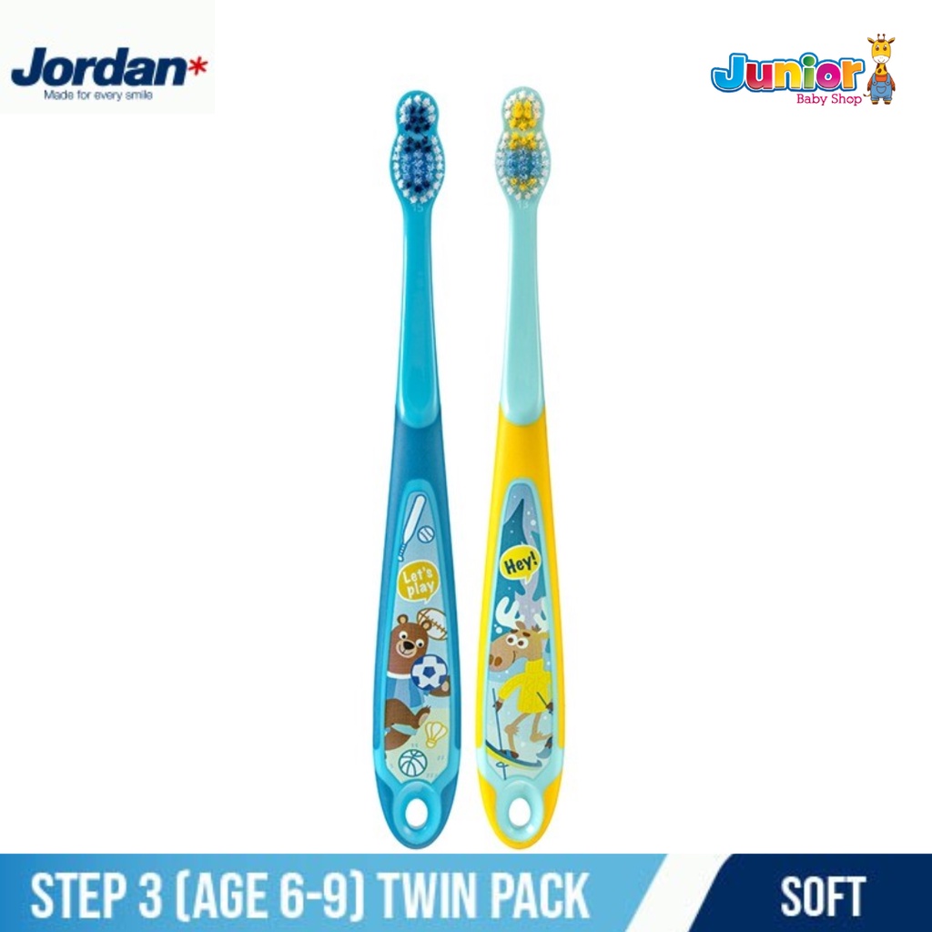 Jordan Orcal Care Kids Step 3 Twin Soft - Sikat Gigi