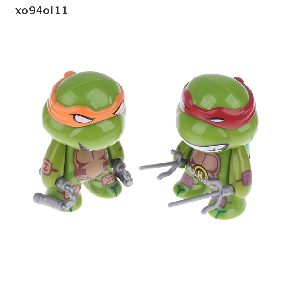 Xo 4Pcs Remaja Mutan Ninja Turtles Boneka Tokoh Anime Lucu Model Desktop Hiasan Mobil Dekorasi Rumah Mainan Anak Rumah Boneka Boneka Ornamen Lanskap Mikro Hiasan Kue OL