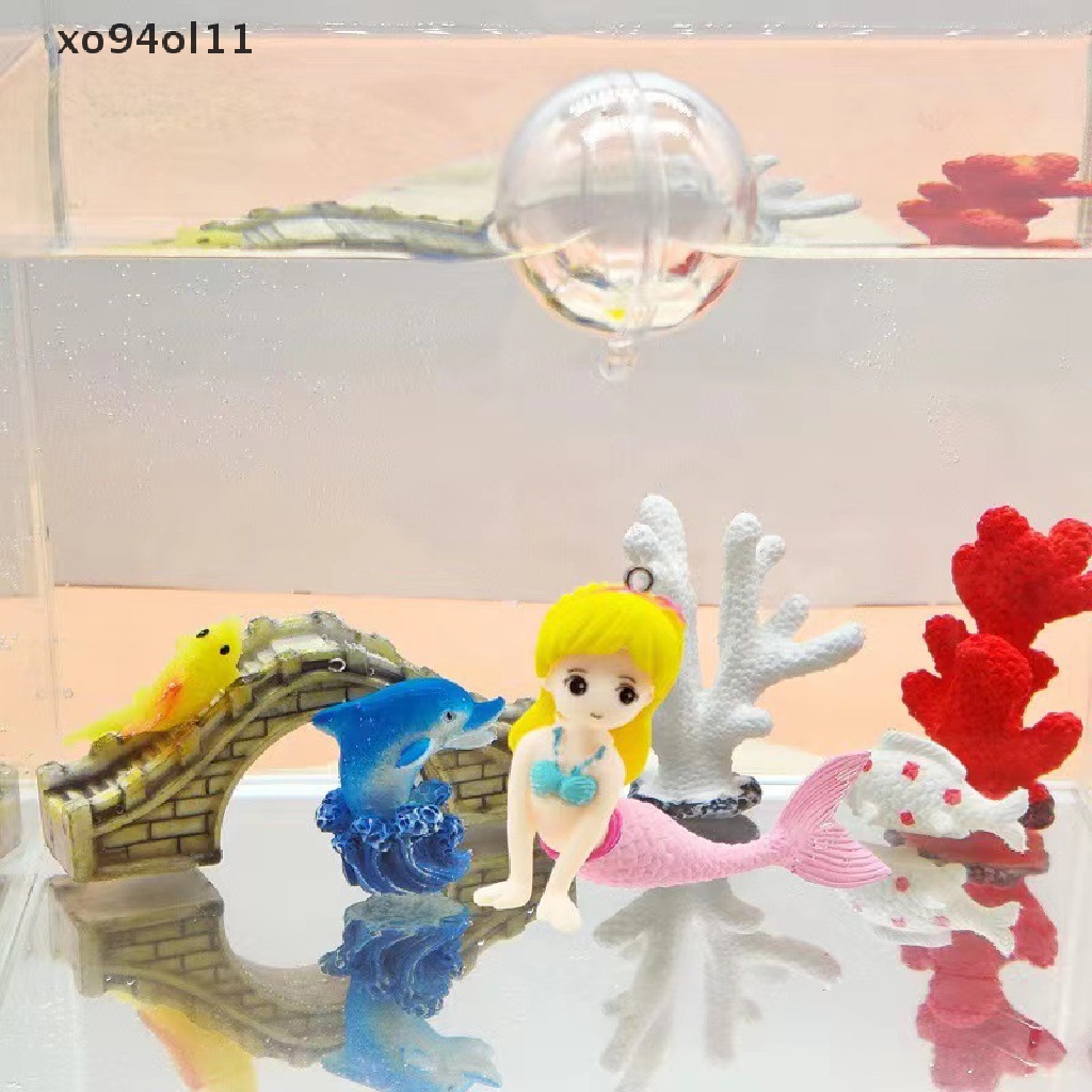 Xo Floag Ikan Dekorasi Ornamen Pantai Mermaid Aquarium Liontin Kecil Kreatif Lansekap Craft Pendant OL