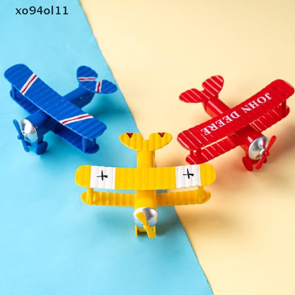 Xo Patung Mini Model Biplane Untuk Dekorasi Rumah Bahan Metal Iron Air Plane Model Plane OL