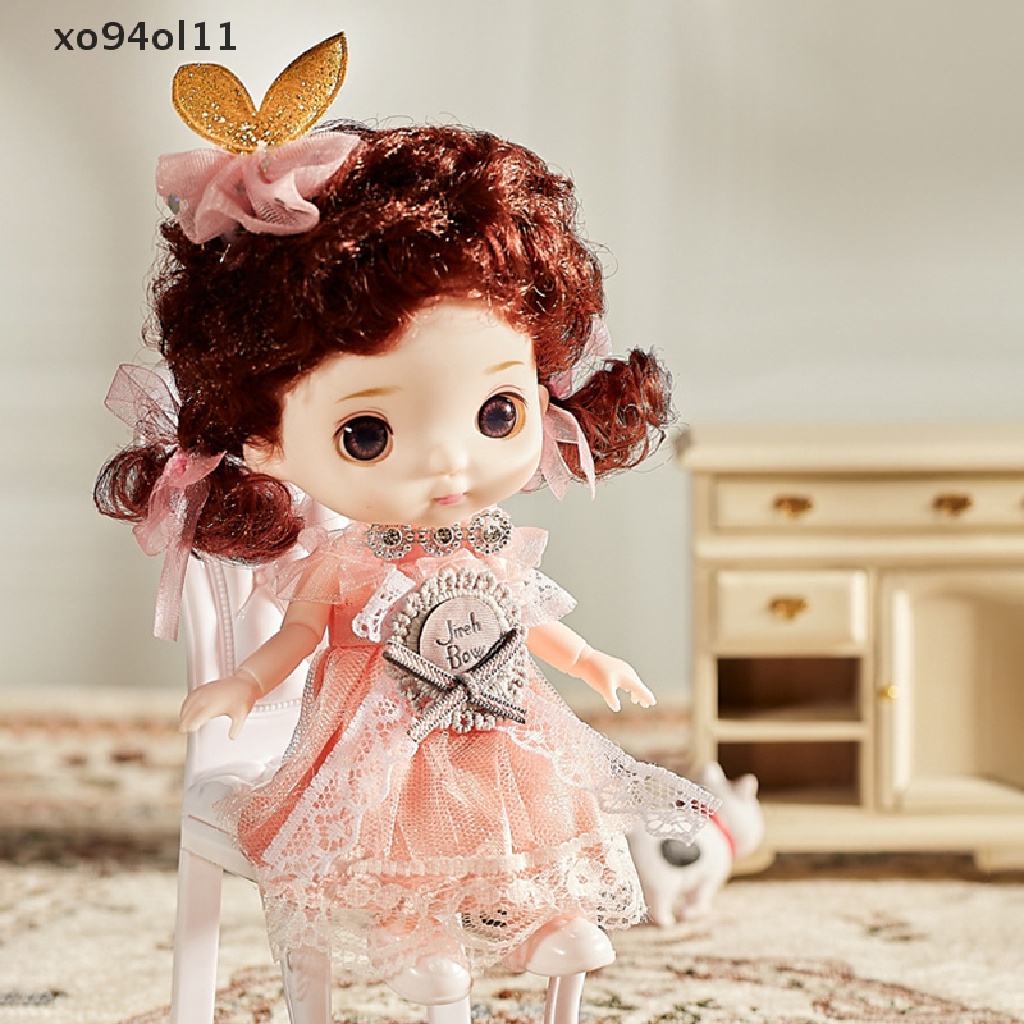 Boneka bjd Mini XO Untuk Hadiah Ulang Tahun Anak Perempuan bjd Jointed Doll 16cm 1per12set Lengkap Mainan Anak Perempuan Usia 3th Sampai 10th OL